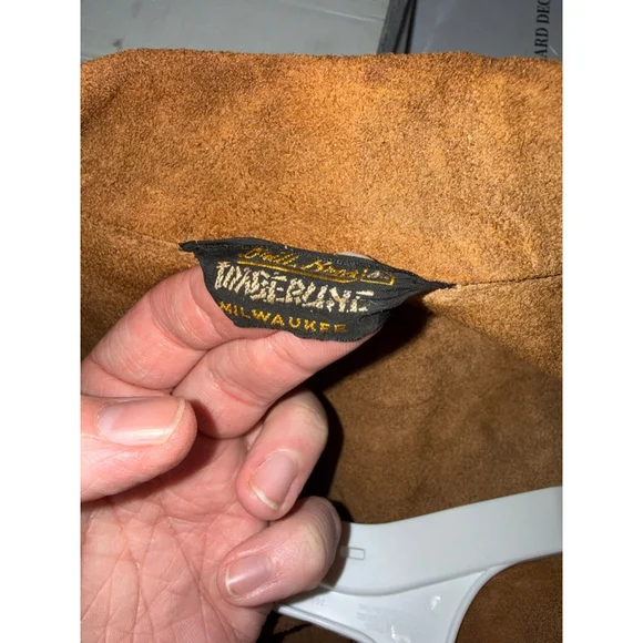Brill Bros Timberline Milwaukee Brown Suede Fringed Jacket size 44 Large Vintage - Picture 12 of 13